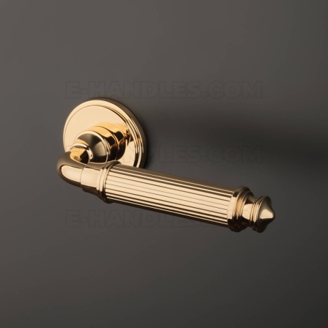 Klamka NIGELLA Rozeta RG slim 7 mm LG - złoty polerowany