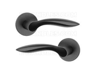 Klamka PULIA Rozeta R slim 7 mm BLACK - czarny matowy