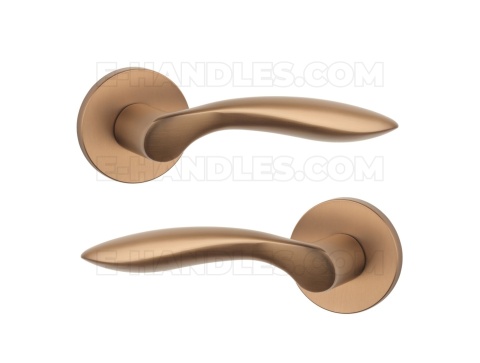 Klamka PULIA Rozeta R slim 7 mm LIGHT BROWN - jasny brązowy
