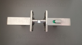 Klamka z blokadą SQUARE WC Q Lock SS - stal nierdzewna matowa, do drzwi 38-45mm