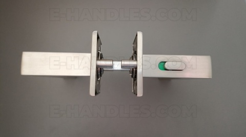 Klamka z blokadą SQUARE WC Q Lock SS - stal nierdzewna matowa, do drzwi 38-45mm