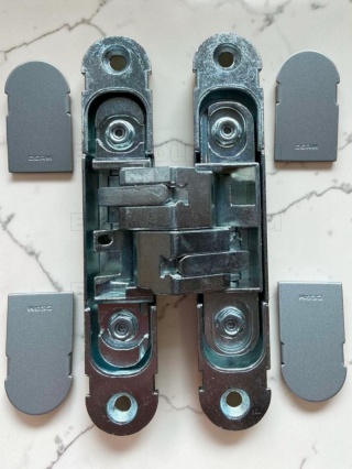 Zawias niewidoczny CEAM 1130s, (1429max) 134x24 mm silver (nośność 2-40kg, 3-60kg)