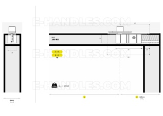 Zawias pivot IN.05.224.HO 100 PLUS Profile JNF
