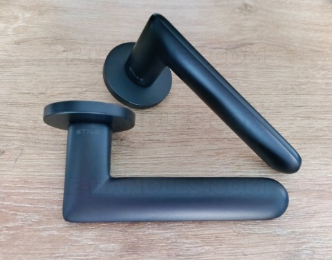 Klamka AVA Rozeta R slim 7 mm BLACK - czarny matowy