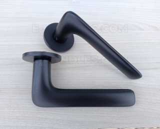Klamka VIOLA Rozeta R super slim 5 mm BK - czarny matowy