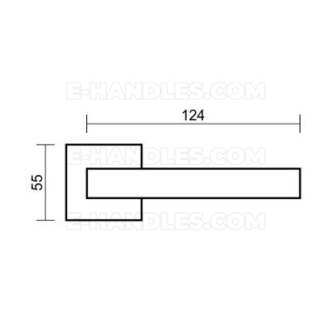 Klamka Roka rozeta kwadratowa R62 antracyt/chrom Klamka Roka rozeta kwadratowa R62 antracyt/chrom