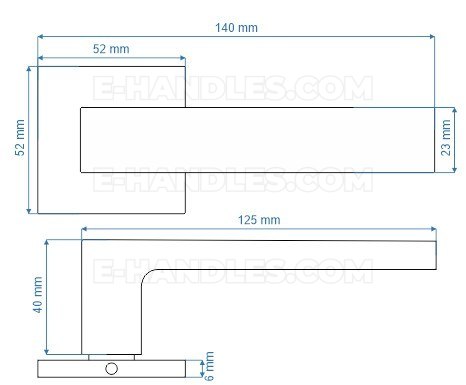 Klamka Warna Fit rozeta kwadratowa R67F biały Klamka Warna Fit rozeta kwadratowa R67F biały