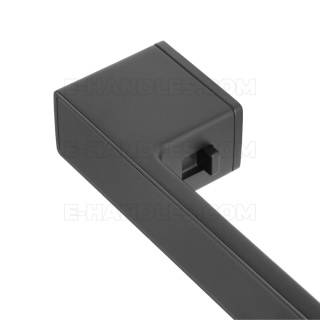 Klamka z zamknięciem EHIME Rozeta RTH BLACK - czarny matowy