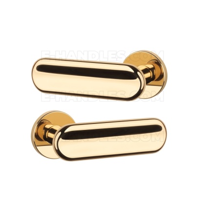 Klamka NARCISSA Rozeta R slim 7 mm LG - złoty polerowany