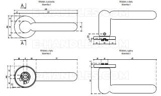 Klamka RUBIA Rozeta R slim 7 mm SNM - nikiel