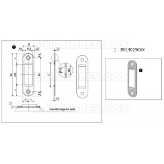 Zaczep EASY-FIX 22x82x1,2mm z regulacją chrom satyna AGB B014029641