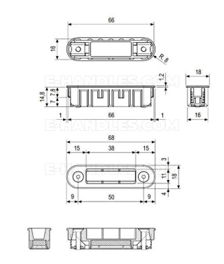 Zaczep magnetyczny Polaris ALUTOP XT mosiądz mat AGB B024020923
