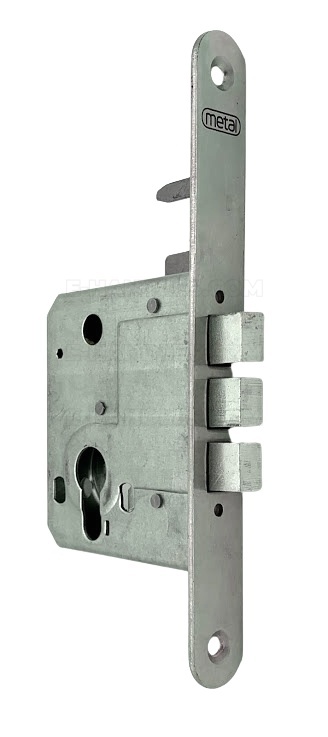 Zamek METAL dodatkowy dolny Z55 KMT z podpięciem 55mm ocynk biały