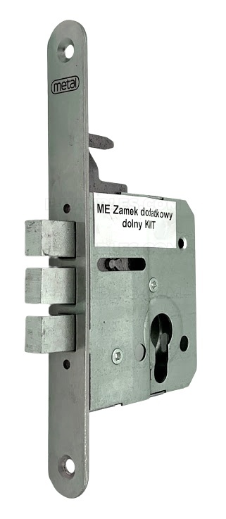 Zamek METAL dodatkowy dolny Z55 KMT z podpięciem 55mm ocynk biały