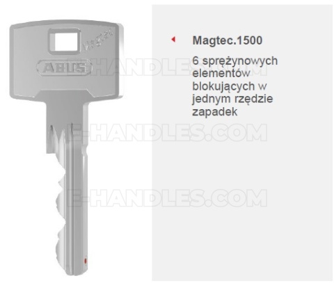 ABUS MAGTEC 1500, 100 (35x65) klucz-klucz BSZ, wkładka magnetyczna modularna