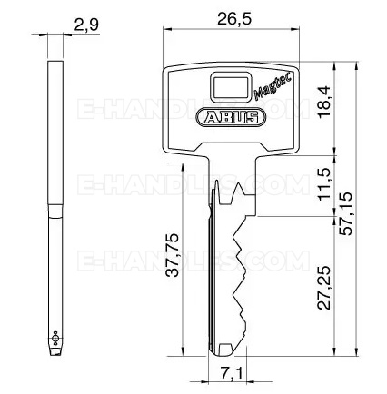 ABUS MAGTEC 1500, 80 (45x35G) gałka-klucz, wkładka magnetyczna modularna