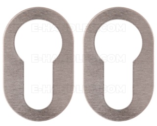 VERUM NUDA SLIM WB chrom matowy - 26 × 42 × 1 mm - szyld dolny na wkładkę