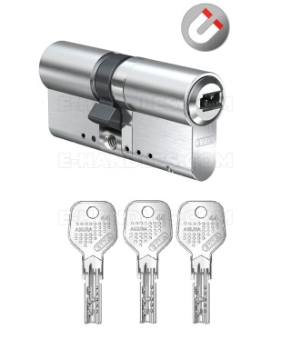 Wkładka EVVA Akura 44 Magnetic, 102 (46x56), klucz-klucz, nikiel, 3 klucze