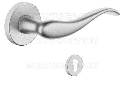 Klamka DND by Martinelli Airone Vis rozeta okrągła chrom-satyna z rozetą na wkładkę Klamka DND by Martinelli Airone Vis rozeta okrągła chrom-satyna z rozetą na wkładkę
