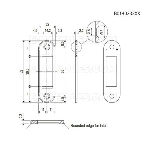 Zaczep EASY-FIX 22x82x2,2mm z regulacją brązowy AGB B014023322 Zaczep EASY-FIX 22x82x2,2mm z regulacją brązowy AGB B014023322