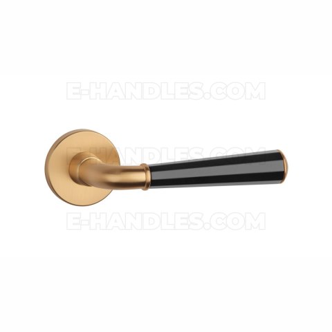 Klamka MARIGOLD Rozeta R slim 7 mm duocolor KG/BK/KG - złoty matowy / czarny matowy Klamka MARIGOLD Rozeta R slim 7 mm duocolor KG/BK/KG - złoty matowy / czarny matowy