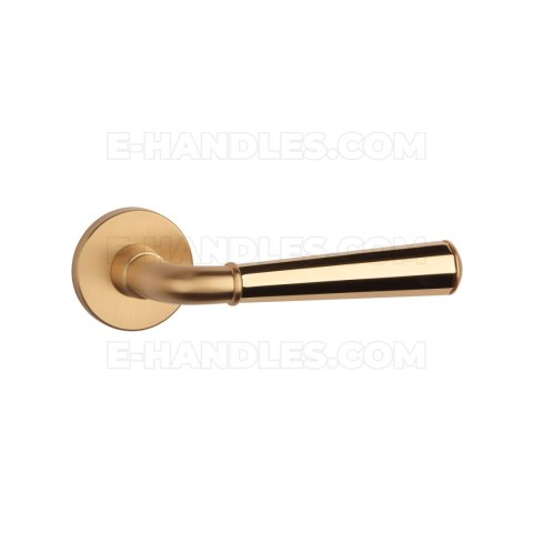 Klamka MARIGOLD Rozeta R slim 7 mm duocolor KG/LG/KG - złoty matowy / złoty polerowany