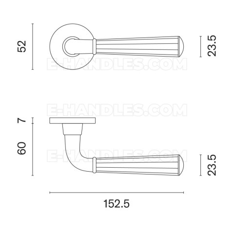 Klamka MARIGOLD Rozeta R slim 7 mm duocolor KG/LG/KG - złoty matowy / złoty polerowany